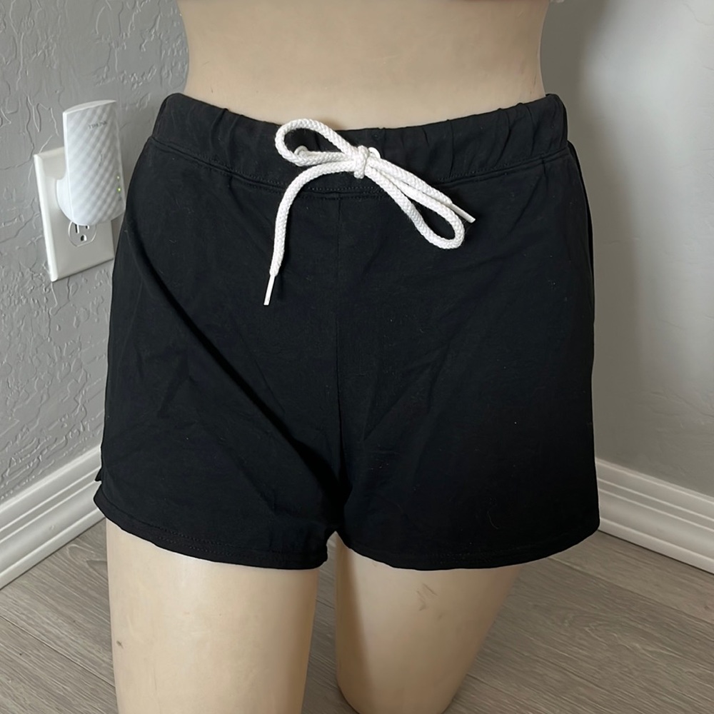 Black Adjustable Drawstring Shorts for Sports/Cheerleading